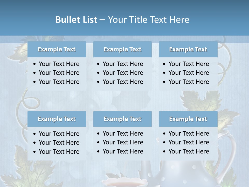 Ramka Herbata Papeteria PowerPoint Template