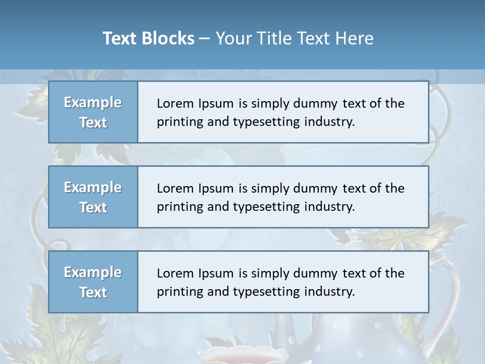 Ramka Herbata Papeteria PowerPoint Template