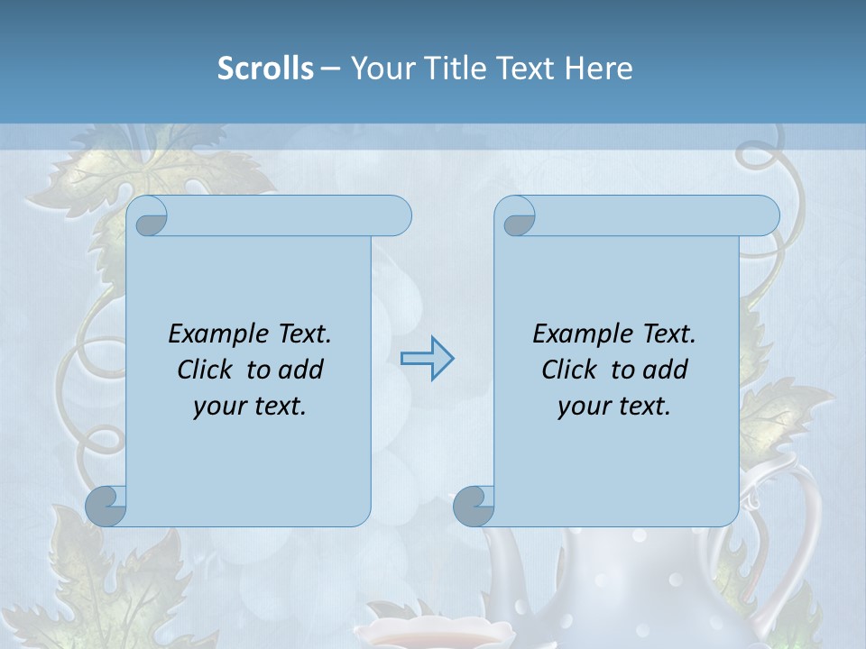 Ramka Herbata Papeteria PowerPoint Template