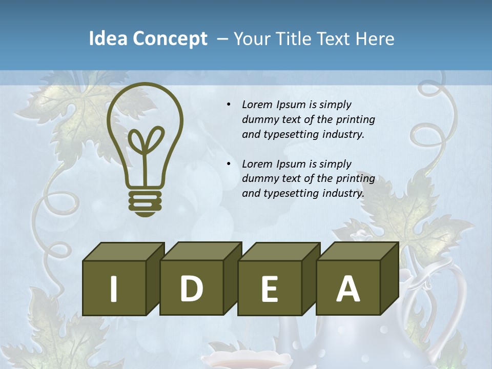 Ramka Herbata Papeteria PowerPoint Template