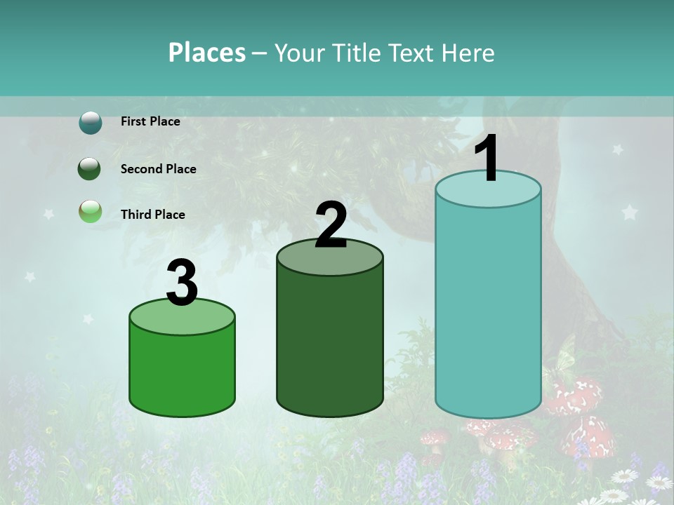 Ilustracja Dziedziniec Chmura PowerPoint Template