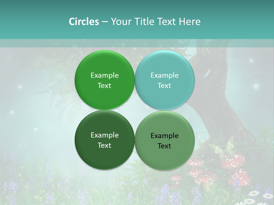 Ilustracja Dziedziniec Chmura PowerPoint Template