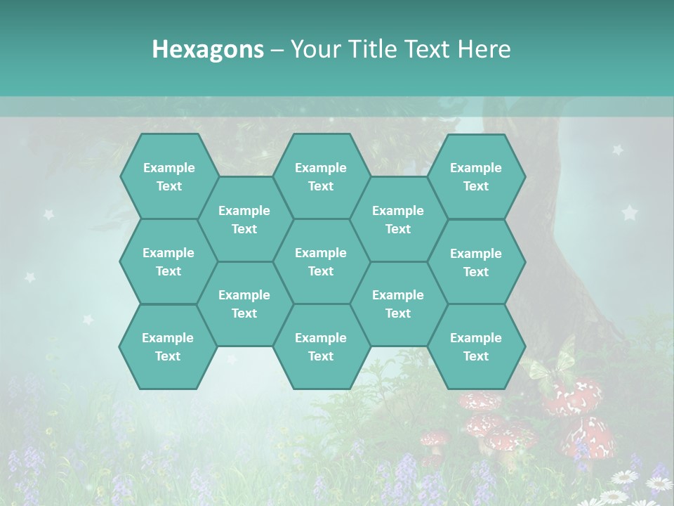 Ilustracja Dziedziniec Chmura PowerPoint Template