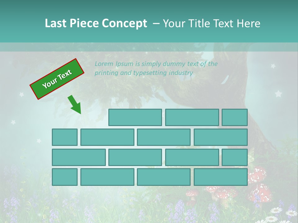Ilustracja Dziedziniec Chmura PowerPoint Template