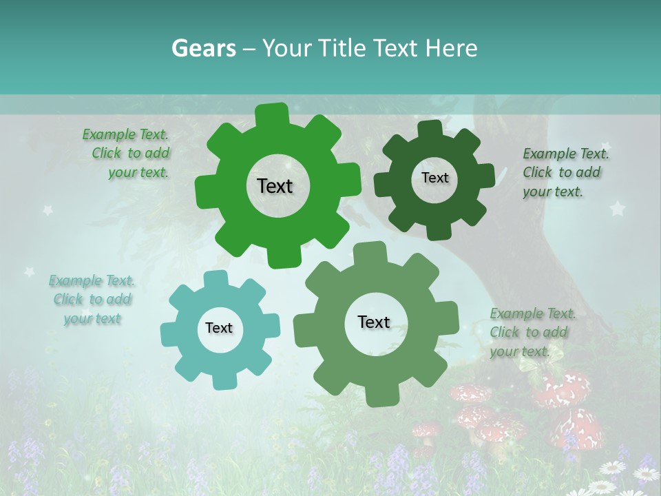 Ilustracja Dziedziniec Chmura PowerPoint Template