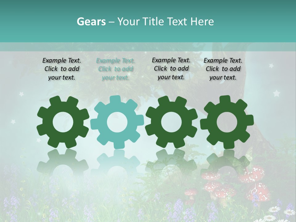 Ilustracja Dziedziniec Chmura PowerPoint Template