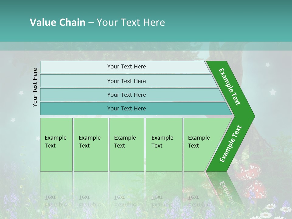 Ilustracja Dziedziniec Chmura PowerPoint Template