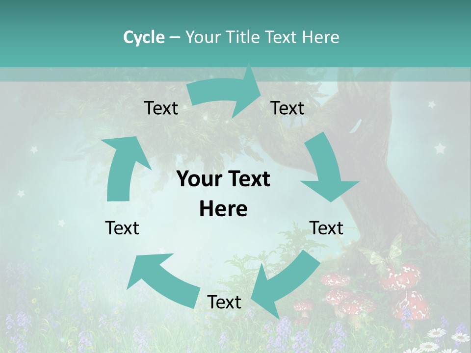 Ilustracja Dziedziniec Chmura PowerPoint Template