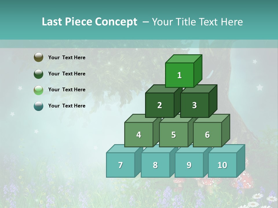 Ilustracja Dziedziniec Chmura PowerPoint Template