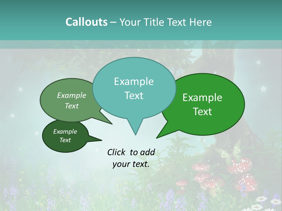Ilustracja Dziedziniec Chmura PowerPoint Template