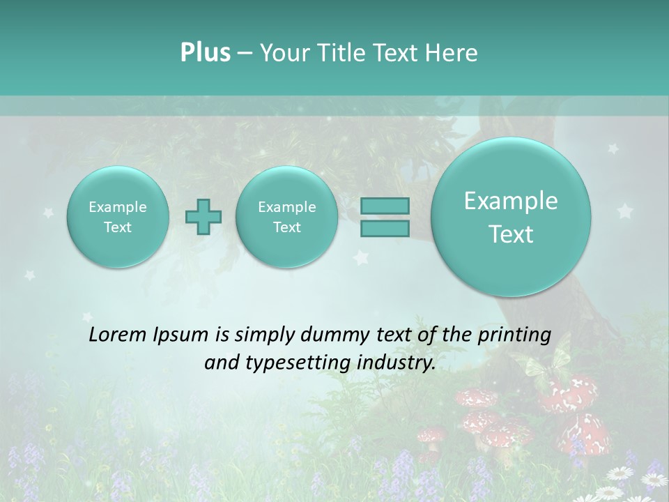 Ilustracja Dziedziniec Chmura PowerPoint Template