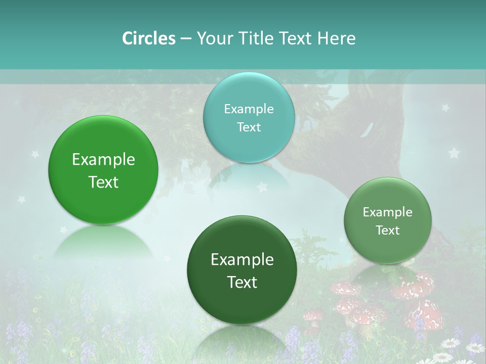 Ilustracja Dziedziniec Chmura PowerPoint Template