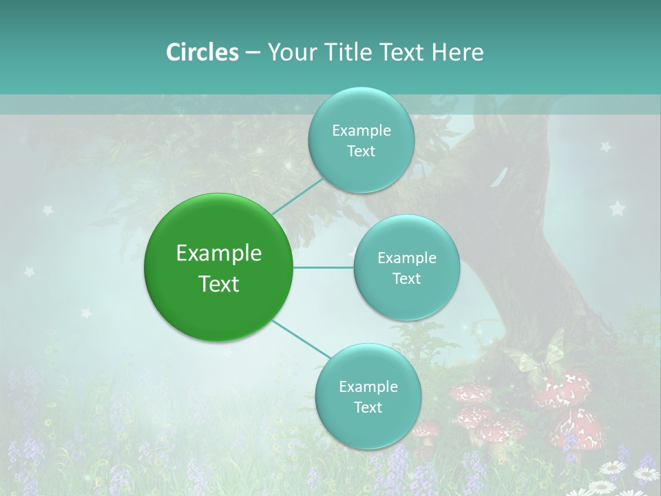 Ilustracja Dziedziniec Chmura PowerPoint Template
