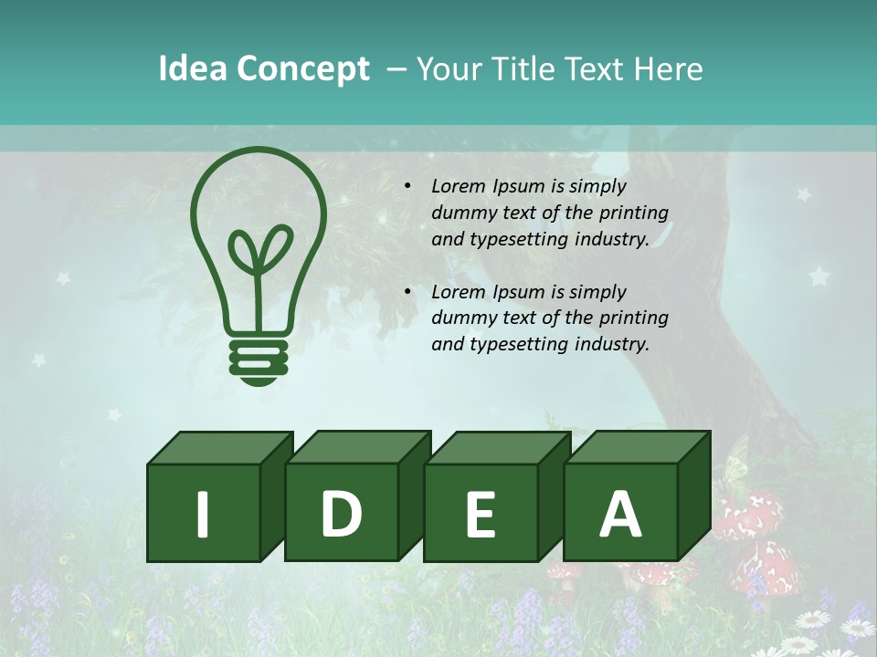 Ilustracja Dziedziniec Chmura PowerPoint Template