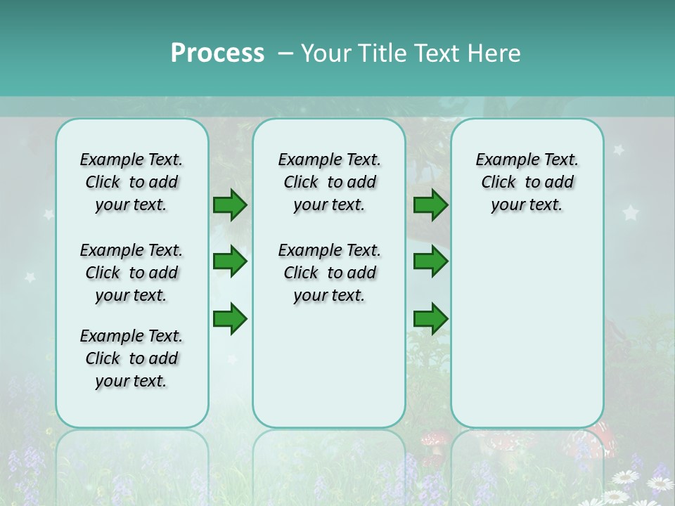 Ilustracja Dziedziniec Chmura PowerPoint Template