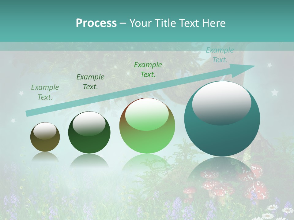 Ilustracja Dziedziniec Chmura PowerPoint Template