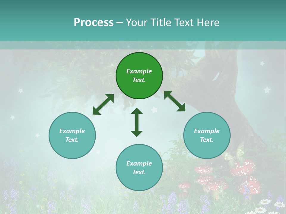 Ilustracja Dziedziniec Chmura PowerPoint Template