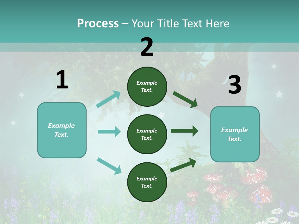 Ilustracja Dziedziniec Chmura PowerPoint Template
