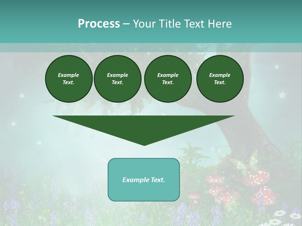 Ilustracja Dziedziniec Chmura PowerPoint Template