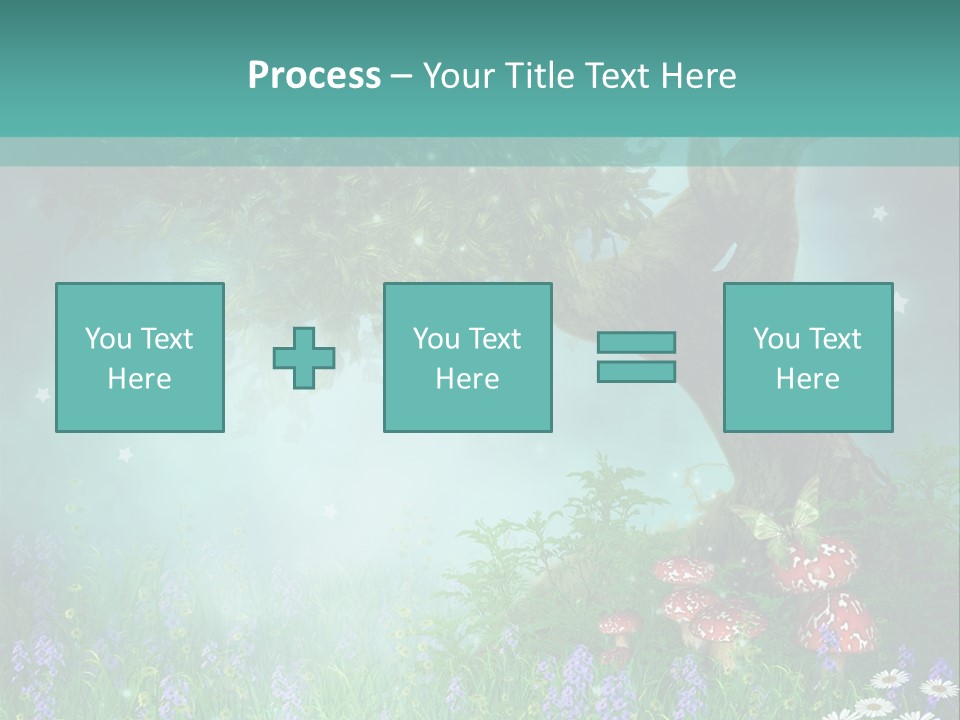 Ilustracja Dziedziniec Chmura PowerPoint Template
