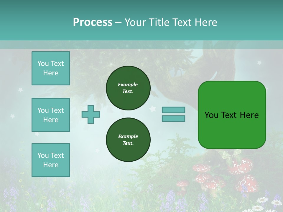 Ilustracja Dziedziniec Chmura PowerPoint Template