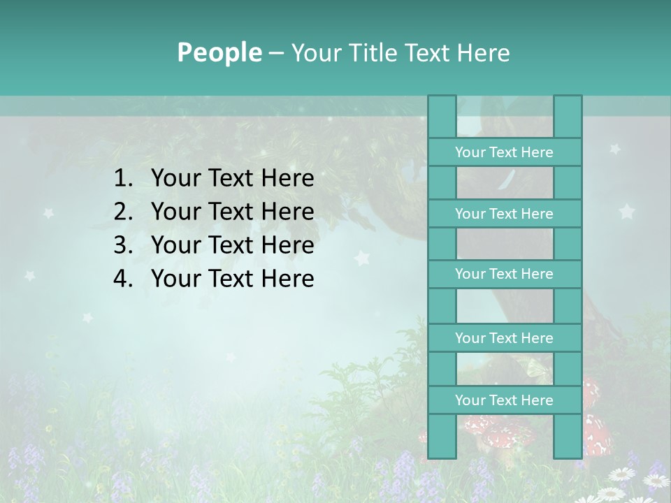 Ilustracja Dziedziniec Chmura PowerPoint Template