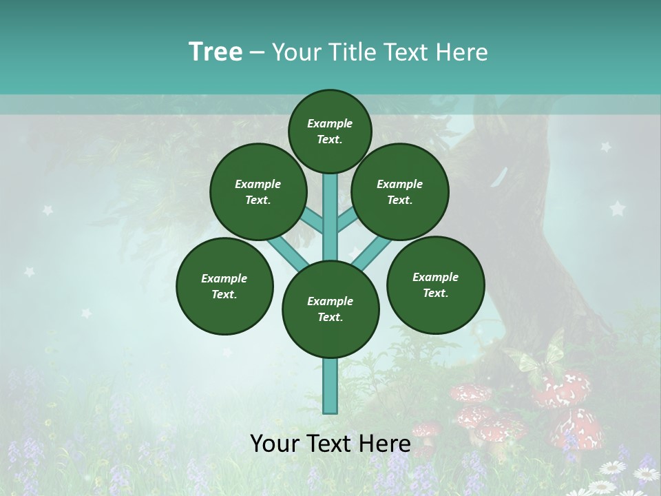 Ilustracja Dziedziniec Chmura PowerPoint Template