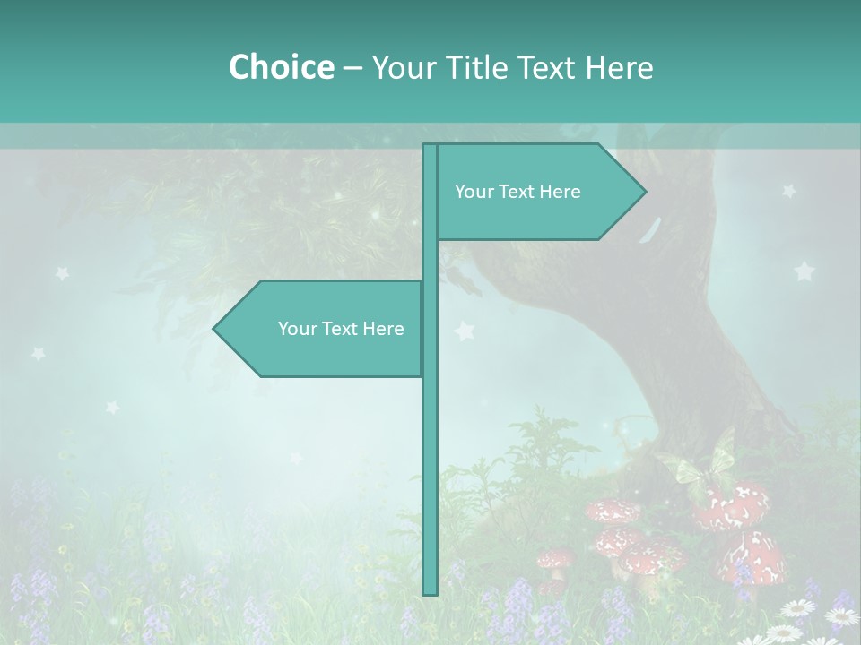Ilustracja Dziedziniec Chmura PowerPoint Template