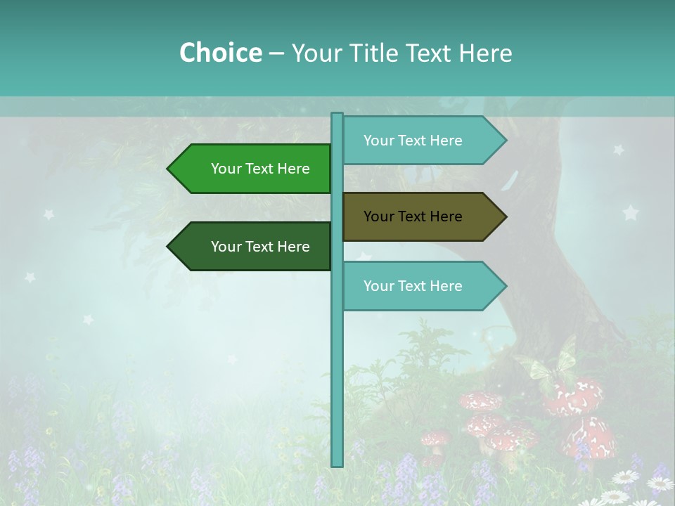 Ilustracja Dziedziniec Chmura PowerPoint Template