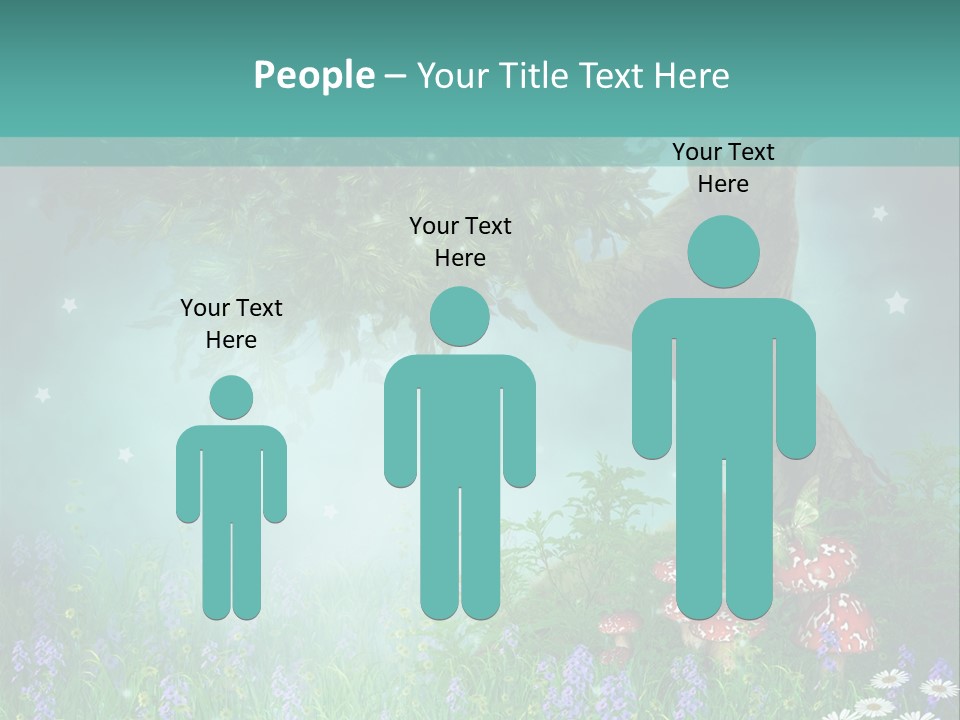 Ilustracja Dziedziniec Chmura PowerPoint Template
