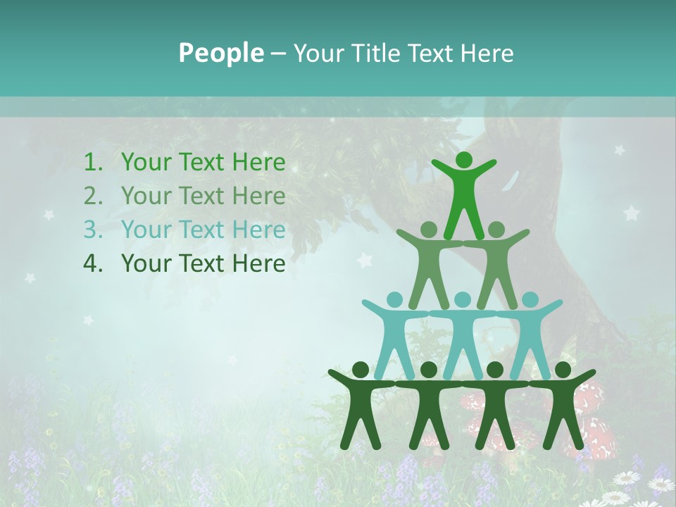 Ilustracja Dziedziniec Chmura PowerPoint Template