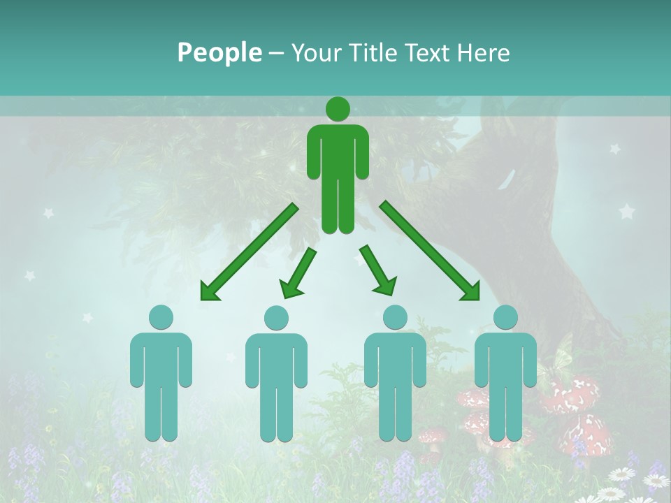 Ilustracja Dziedziniec Chmura PowerPoint Template