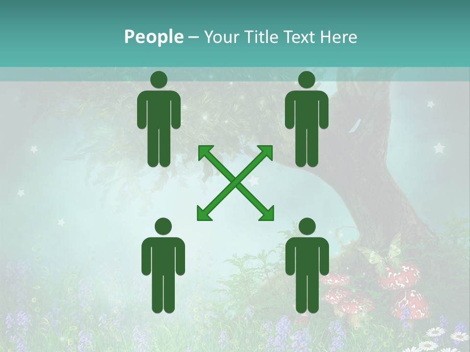 Ilustracja Dziedziniec Chmura PowerPoint Template