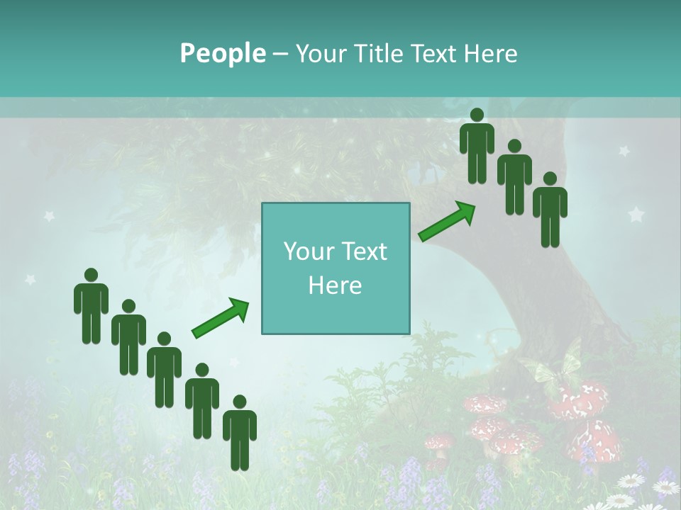 Ilustracja Dziedziniec Chmura PowerPoint Template