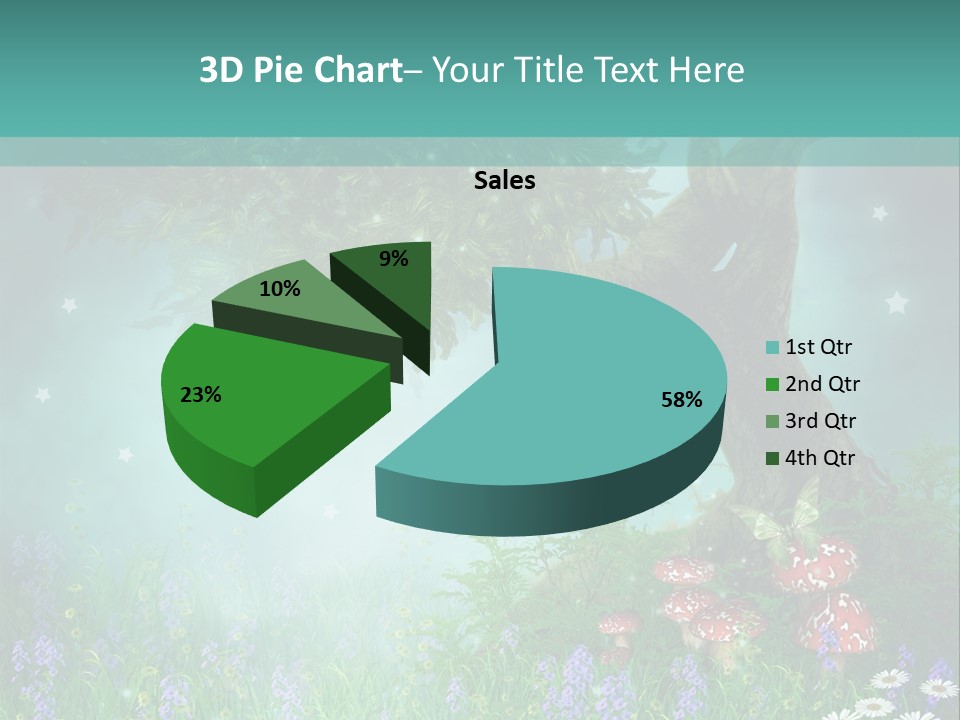 Ilustracja Dziedziniec Chmura PowerPoint Template
