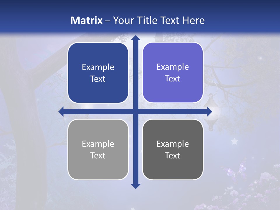 Ilustracja Motyl Zamek PowerPoint Template