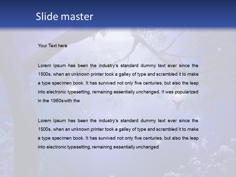 Ilustracja Motyl Zamek PowerPoint Template