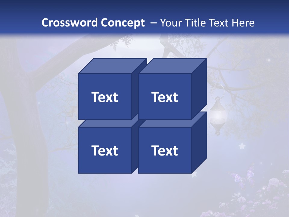 Ilustracja Motyl Zamek PowerPoint Template