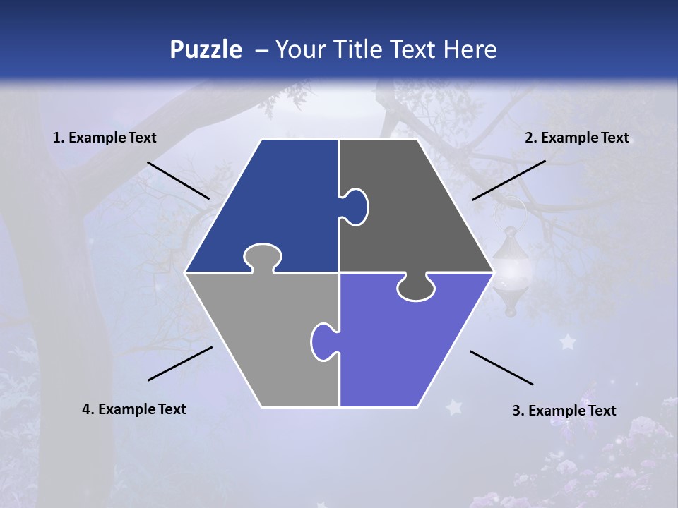 Ilustracja Motyl Zamek PowerPoint Template