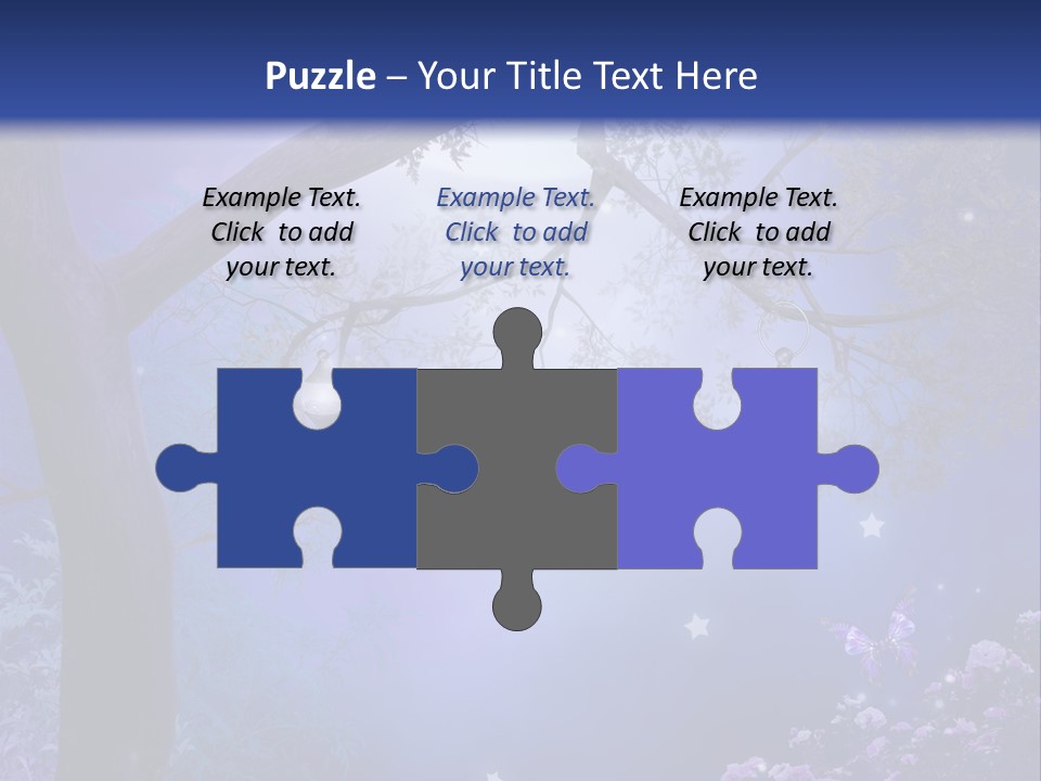 Ilustracja Motyl Zamek PowerPoint Template