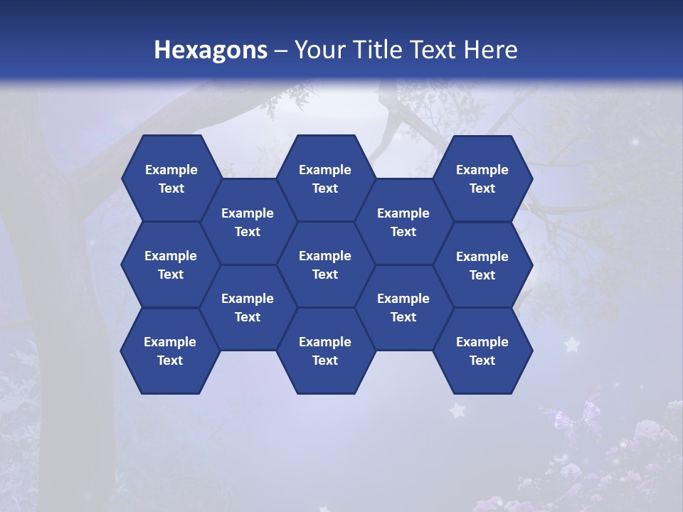 Ilustracja Motyl Zamek PowerPoint Template