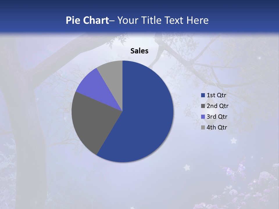 Ilustracja Motyl Zamek PowerPoint Template