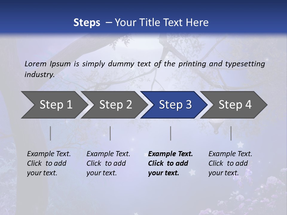 Ilustracja Motyl Zamek PowerPoint Template