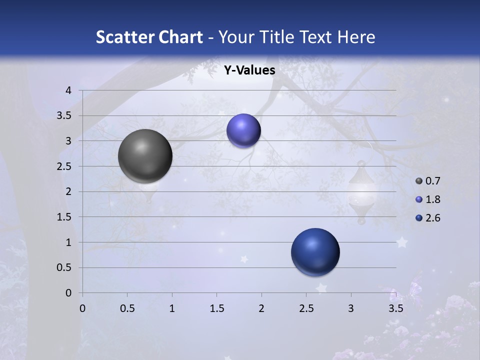 Ilustracja Motyl Zamek PowerPoint Template