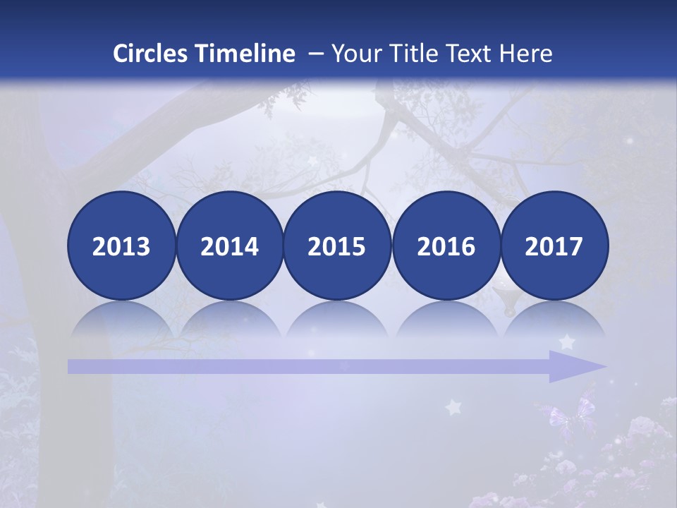 Ilustracja Motyl Zamek PowerPoint Template