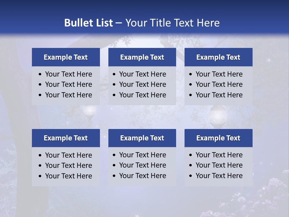 Ilustracja Motyl Zamek PowerPoint Template