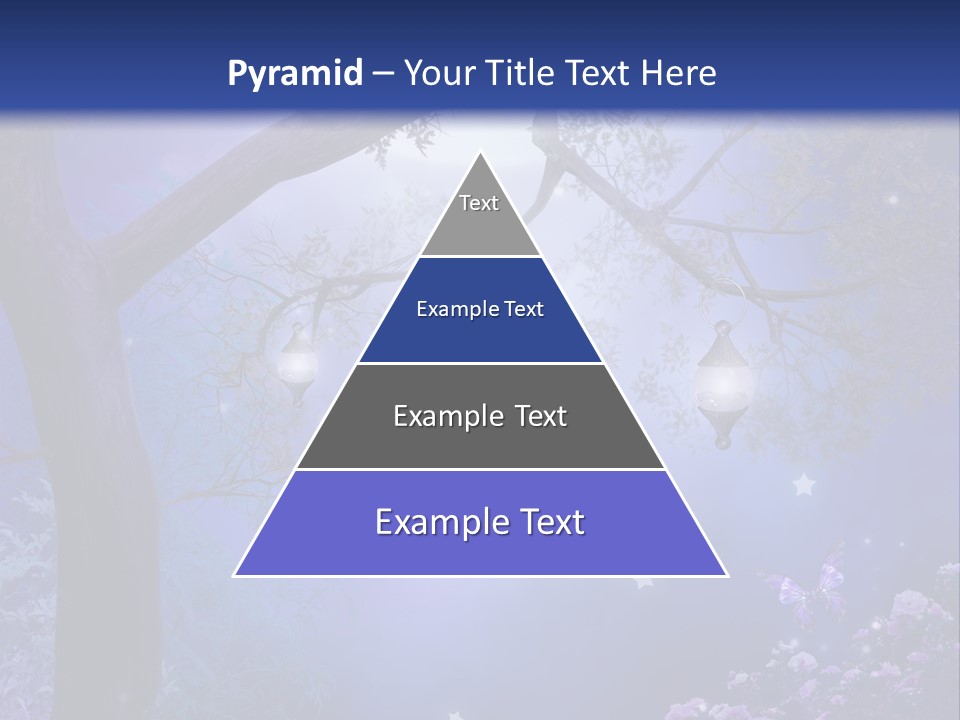 Ilustracja Motyl Zamek PowerPoint Template