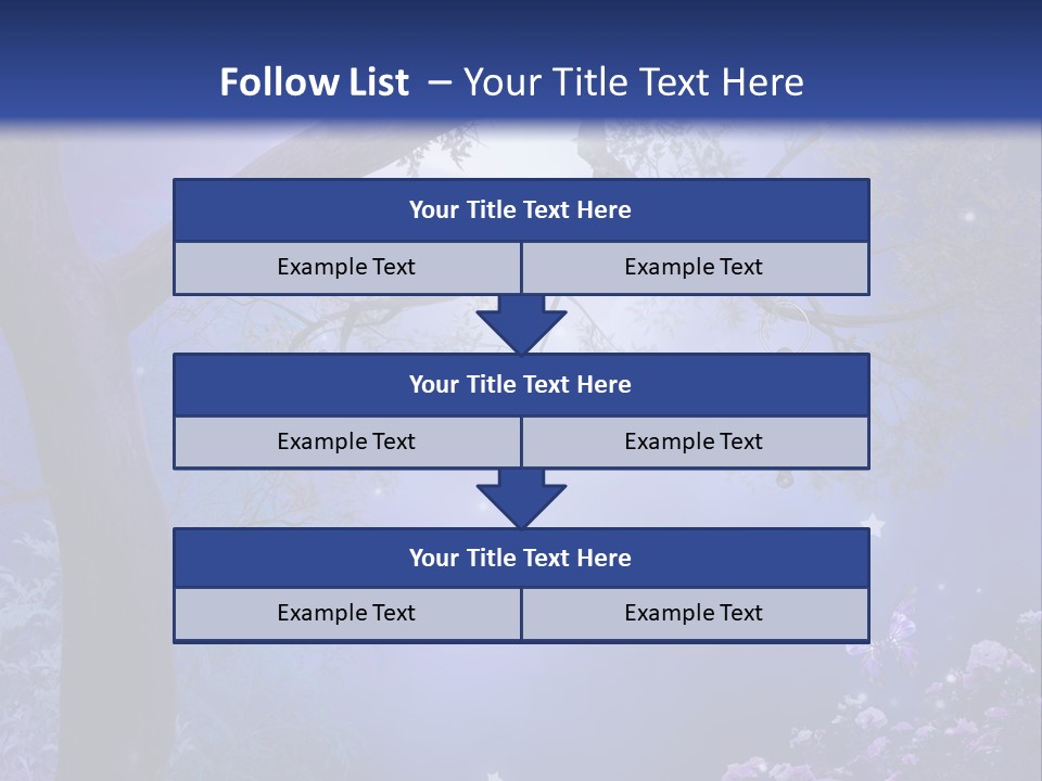 Ilustracja Motyl Zamek PowerPoint Template