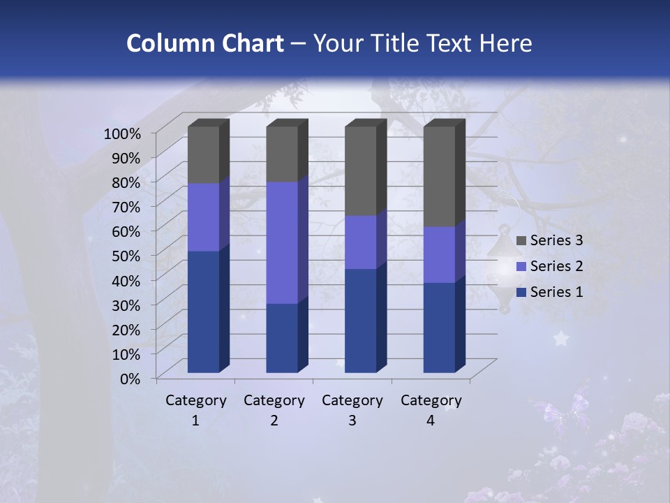 Ilustracja Motyl Zamek PowerPoint Template