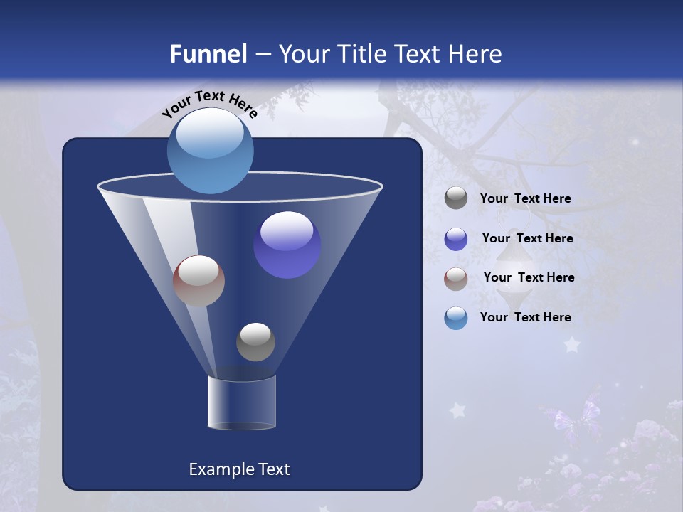 Ilustracja Motyl Zamek PowerPoint Template